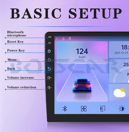 BOSSCAR 9" Car Radio For Hyundai Verna Accent Solaris 2010-2016 2Din Android Car Stereo DVD GPS Navigation Player QLED Carplay