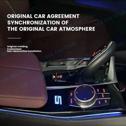 LED 11 Colours Ambient Lights For BMW New 5 series 6GT G30 G32 M5 Car Center Console Saddle Light Interior Decorative Lamp Refit