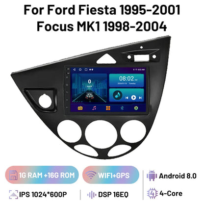 Car Radio 7inch Autoradio for Ford Fiesta 1995-2001 Focus MK1 1998-2004 Multimedia Video Car Radio Player DSP Carplay Android