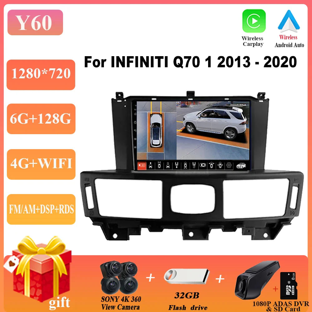 Car Radio Player For Infiniti Q70 1 2013-2020 Android 13 Car Radio Multimedia Video Player Navigation  auto radio car DVD WIFI