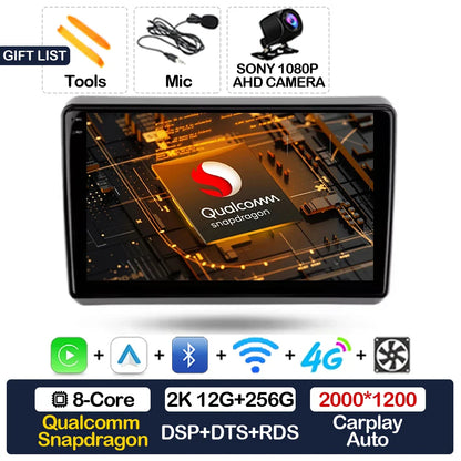 Android 15 Car Radio For Dodge Dart 2012 - 2016 BT Head Unit 4G WIFI Qualcomm GPS NAVI 2DIN Multimedia Video Player QLED LTE 5G