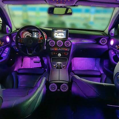 For Mercedes Benz C-Coupe 2015-2021 C205 4D Rotating Tweeter Speaker 64 colors LED Ambient Light