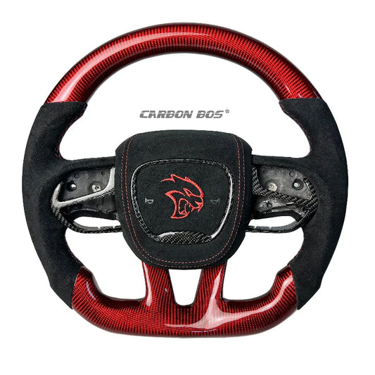Upgraded Custom Carbon Fiber Steering Wheel for Dodge Challenger/Charger SRT HELLCAT 2012-2020 Cars
