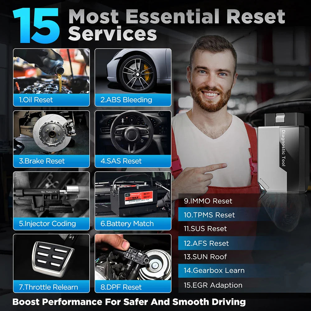KINGBOLEN Ediag Elite OBD2 Bi-Directional Scanner All System Diagnostic Tool 15+ Hot Reset CANFD Protocol, No Subscriptions