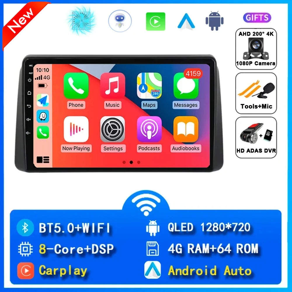 Android 14 Car Navigation Multimedia Player For Chrysler Grand Voyager 5 2011 - 2015 For Dodge Grand Caravan 2008-2020 2DIN DVD