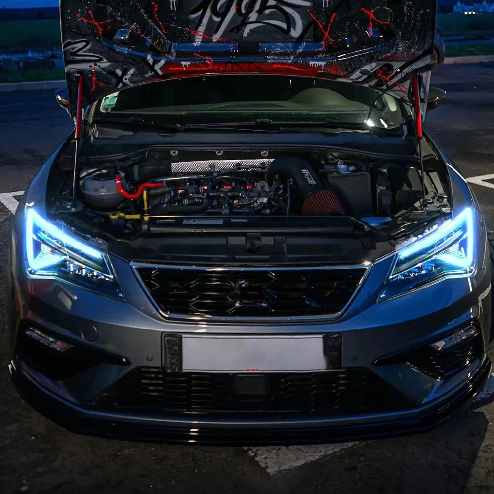 Red Yellow Angel Eye DRL Boards For Seat Leon Leon Leon ST FR Facelift Cupra LED Headlight DRL Daytime Running light 5F0941475A