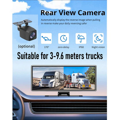 Truck 12-24V 11.26" Reversing Image Universal Dash Recorder Wireless Carplay BT Multimedia Player