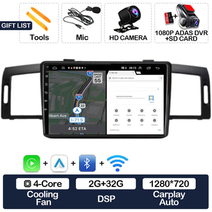 Android 15 Head Unit For Infiniti M35 2003 - 2010 Nissan Fuga 2005 - 2010 Car Radio Multimedia Video Player CarPlay Auto 4G WIFI