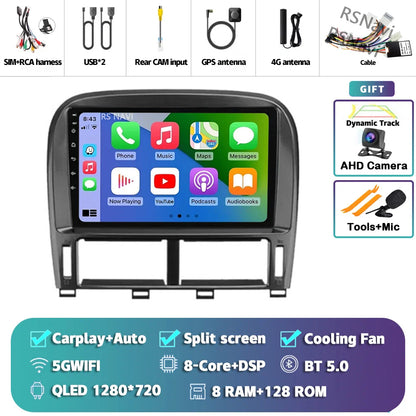 Android 14 Carplay Auto Car Radio Multimedia Player For Lexus LS430 XF30 LS 430 2000 - 2006 DSP Autoradio Stereo 2din Head Unit