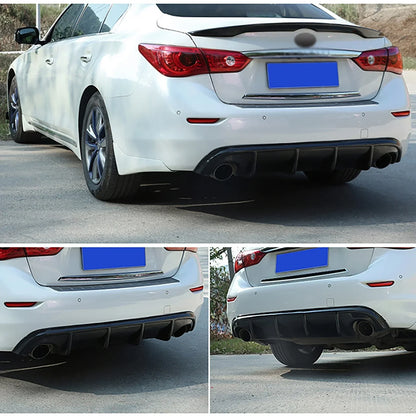 Rear Bumper Diffuser Lip ABS Boot Spoiler Splitter Car Styling Guard Protector Cover For Infiniti Q50 2014 2015 2016 2017