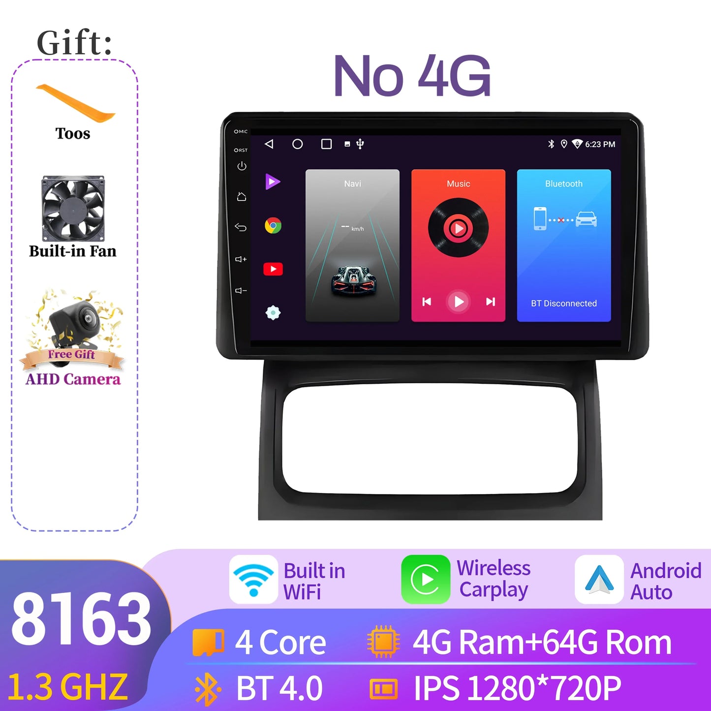 Android 14 Auto For Renault Clio 2 BB CB 2001-2012 Wireless Apple BT Carplay Car Radio Multimedia Touch Stereo 2K QLED Screen