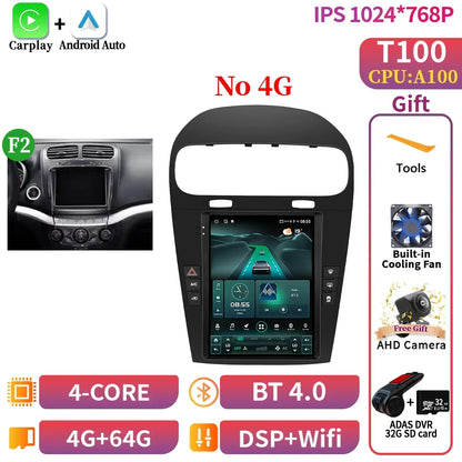 9.7inch Android 14 For Dodge Journey Fiat Freemont 2012-2014 Car Radio Multimedia Intelligent GPS Bluetooth Carplay Touch Screen