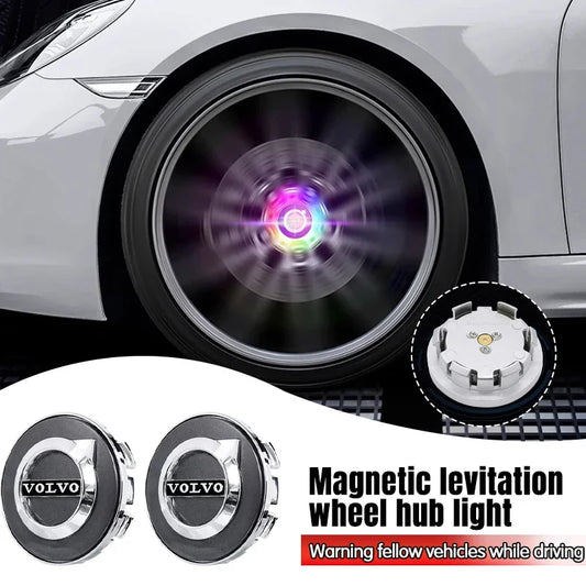 Hub Light Car Wheel Caps Light Center Cover Lighting Cap Floating Illumination LED auto For Volvo XC40 XC60 XC90 S60 V40 V50 V70