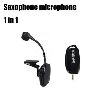 UHF 2.4G Professional Wireless Instrument Microphone for Saxophone Trumpet Sax Wireless Receiver Transmitter 50M Range Plug