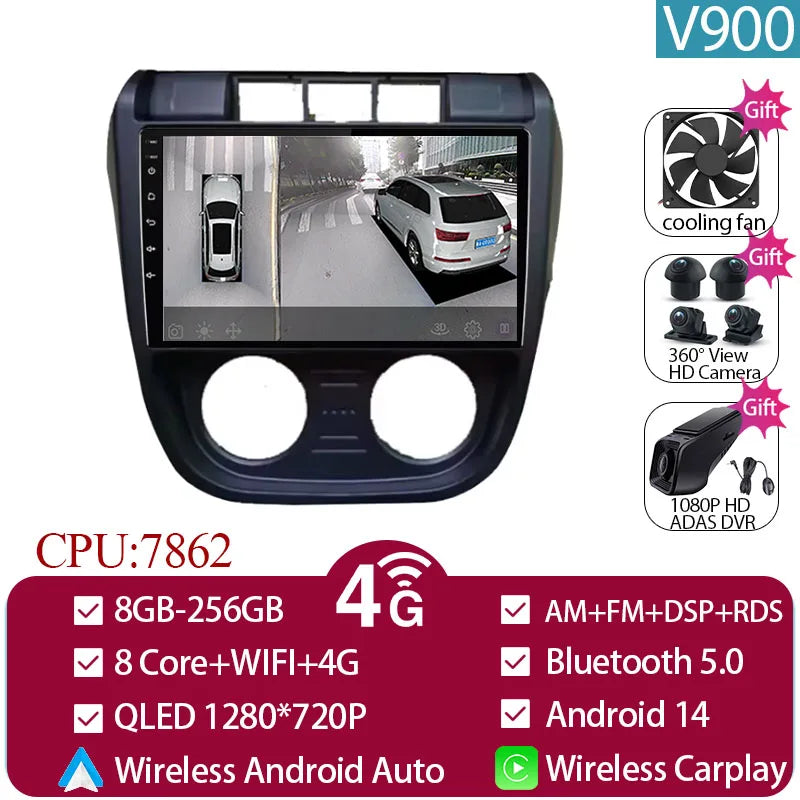 Android 14 Stereo Car Radio For VOLKSWAGEN Crossfox 2003-2009 Multimedia Video Player 4G GPS Android Auto CarPlay DSP No 2 Din