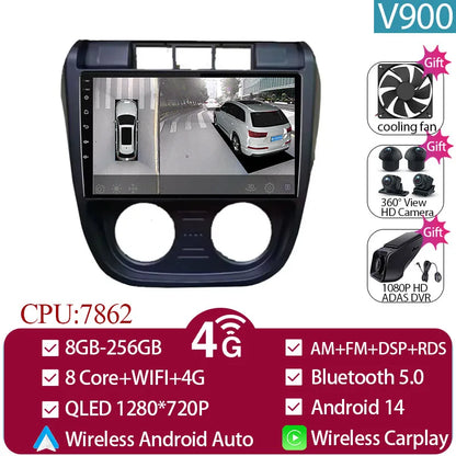 Android 14 Stereo Car Radio For VOLKSWAGEN Crossfox 2003-2009 Multimedia Video Player 4G GPS Android Auto CarPlay DSP No 2 Din