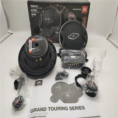 Free Shipping 1Set JBL-CLUB 6500C & JBL-GTO 609c 2-Way 6.5 Inch 180W Car Audio Door Bass Component Tweeters Speakers Kit Harman