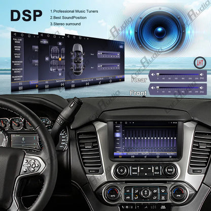 9 INCH BIG SCREEN 8 CORE ANDROID13 CAR GPS MULTIMEDIA WITH CAR PLAY FOR GMC Yukon Chevrolet Tahoe Suburban Denali 2015 2016-2019