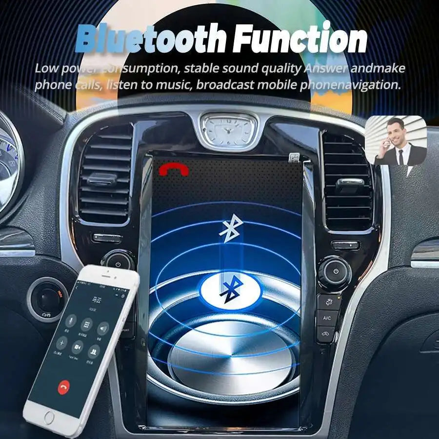13.6inch 128GB For Chrysler 300C 2012 2019 Android 12 Tesla Screen GPS Navigation Car Multimedia Video Player Head Unit Carplay