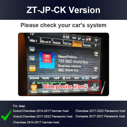2025 Wireless CarPlay Activated for Jeep Grand Cherokee Android Auto Interface Upgrade Retrofit Mirroring Multimedia Navigation