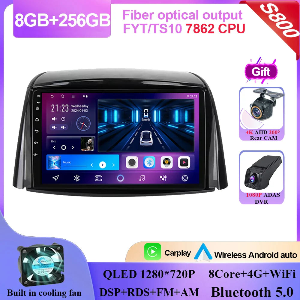 For Renault Koleos 2008 - 2016 Android Car Stereo Unit Multimedia Radio Video Player GPS Wireless Carplay Android Auto No 2din
