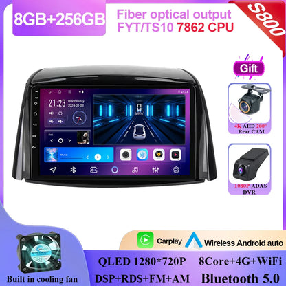 For Renault Koleos 2008 - 2016 Android Car Stereo Unit Multimedia Radio Video Player GPS Wireless Carplay Android Auto No 2din