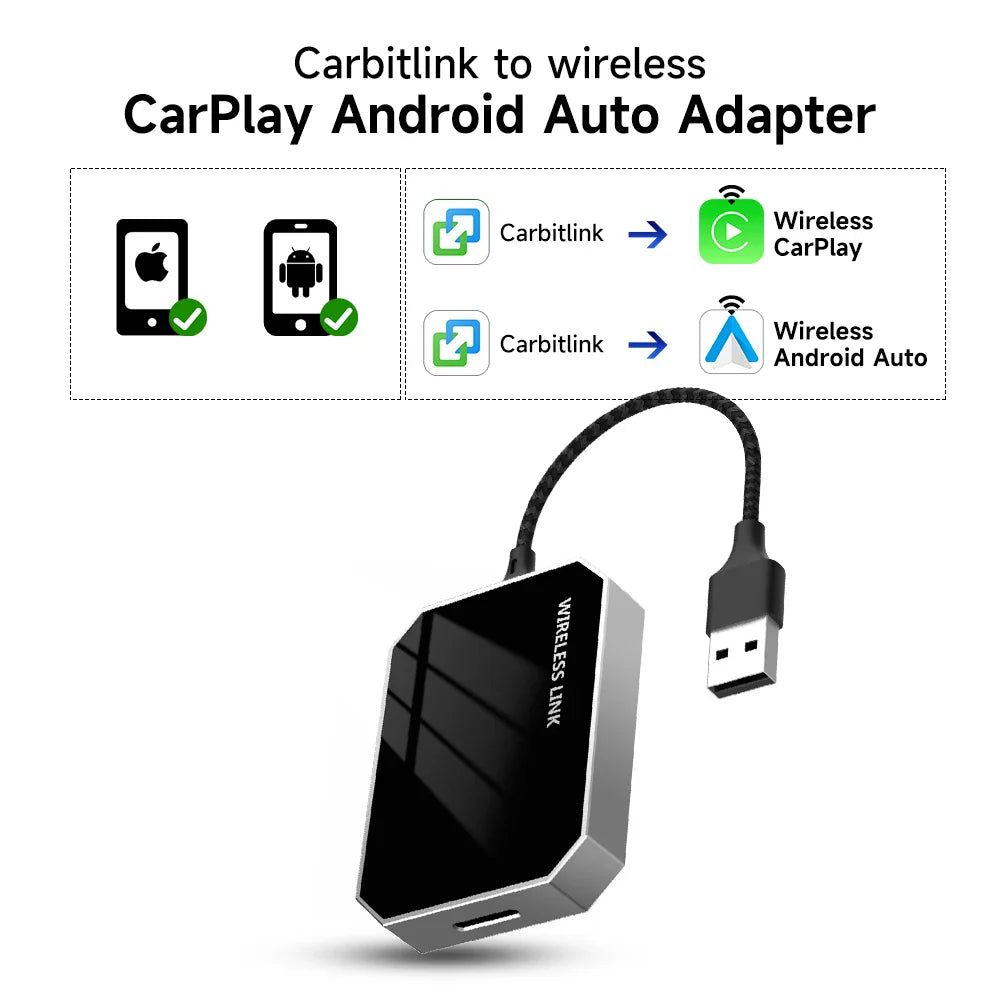 2025 HEYINCAR Carbitlink Smartlink Phonelink Easy connect to Wireless Carplay Android atuo Baic Jetour Geely Dongfeng GAC JAC