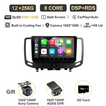 12G+256G  For Infiniti  G4 G25 G35 G37 2006 - 2013 Car Radio Multimedia Video Player Navigation GPS Android Carplay No 2 Din DVD