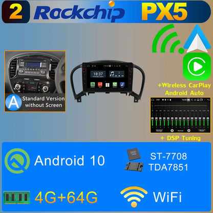 2Din Android 11 8G+128G Car Radio Stereo For Nissan Juke YF15 2010-2019 GPS Navigation Bluetooth 5.0 Tethering Carplay Autoradio