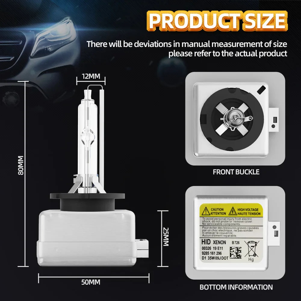 Roadsun 2x D1S HID 35W Xenon HeadLamp 6000K Bright White Lights Auto Bulbs Headlight For Dodge Durango 3rd Gen 2011 2012 2013