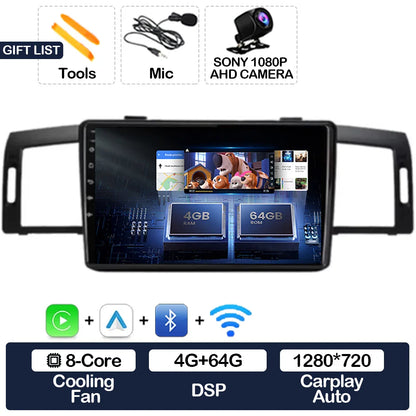 Android 15 Head Unit For Infiniti M35 2003 - 2010 Nissan Fuga 2005 - 2010 Car Radio Multimedia Video Player CarPlay Auto 4G WIFI