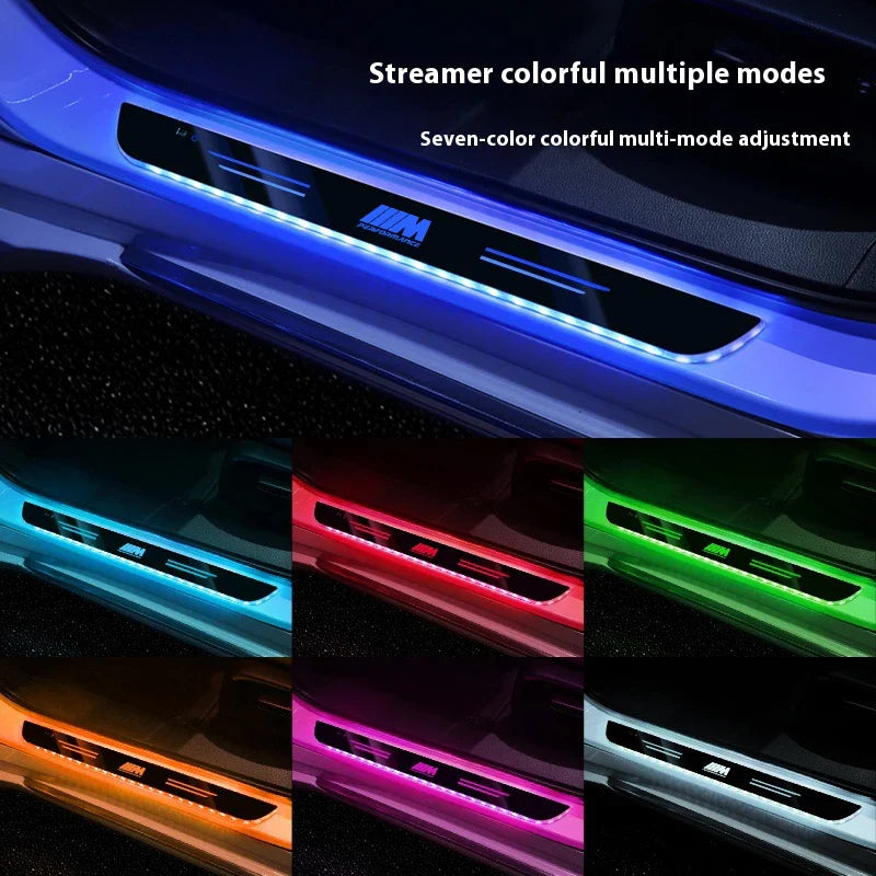 LED Car Welcome Pedal Light Door Sill Light For BMW M Performance X1 X3 X4 X5 X6 X7 E46 E39 E87 E60 E92 E90 F10 F20 F30 Series