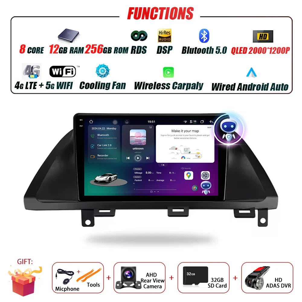 Car Radio For Honda Odyssey 2005 - 2010 Multimedia Stereo Video Player Navigation GPS Carplay 4G WIFI Android Auto 360 Camera BT