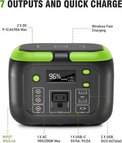 Portable Power Station 600W Outdoor Charging Solar Generator 135200mAh for Mobile Phone Laptop Camping