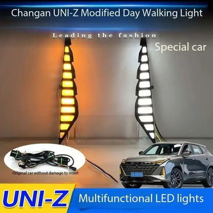 Changan Uniz daytime running light front bumper modification LED daytime running light UNI-Z front fog light