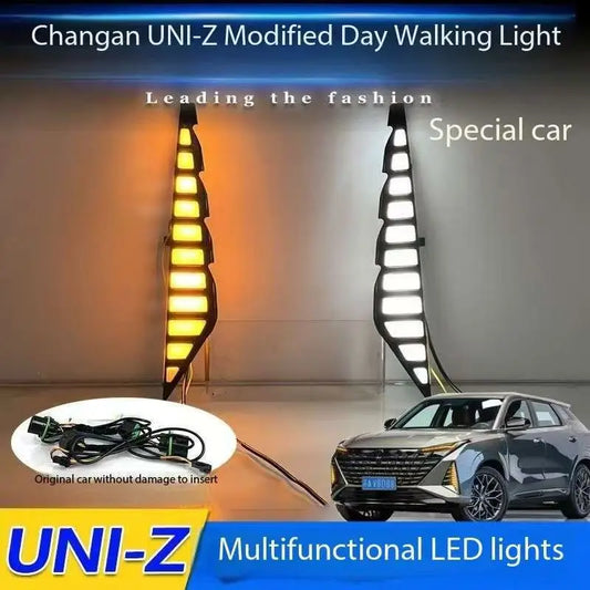 Changan Uniz daytime running light front bumper modification LED daytime running light UNI-Z front fog light