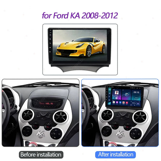 Sophluc 9 inch Android 13 Multimedia Vedio Player for Ford KA 2008-2012 Wireless Carplay GPS Navi BT FM DSP EQ Car Stereo Radio