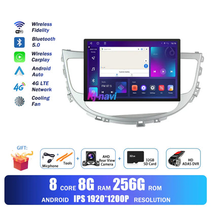 13.1Inch Android Auto Car Radio For Hyundai Rohens Genesis 2008 - 2013 Multimedia Player GPS Navigation BT Carplay 4G Wifi
