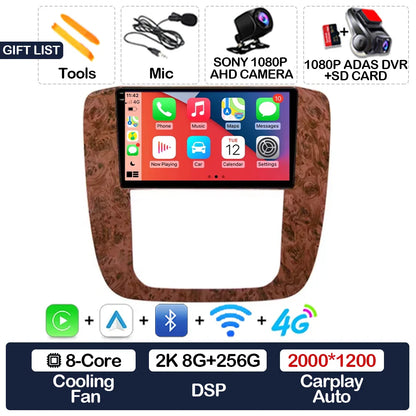 Android 15 Car Radio For GMC Yukon Chevrolet Tahoe Suburban 2008 - 2012 Carplay Auto Multimedia Stereo Video Player NAVI GPS 4G