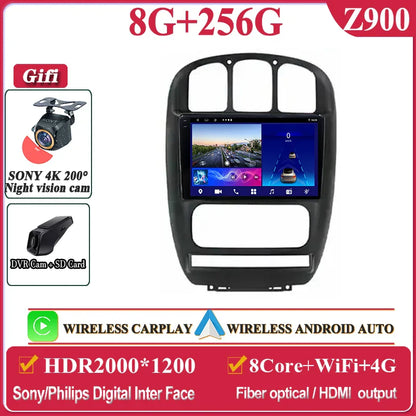 Auto Radio Android 14 For Dodge Caravan 4 For Chrysler Grand Voyager RS 2000 - 2012 Car Multimedia Player Navigation Screen DVD