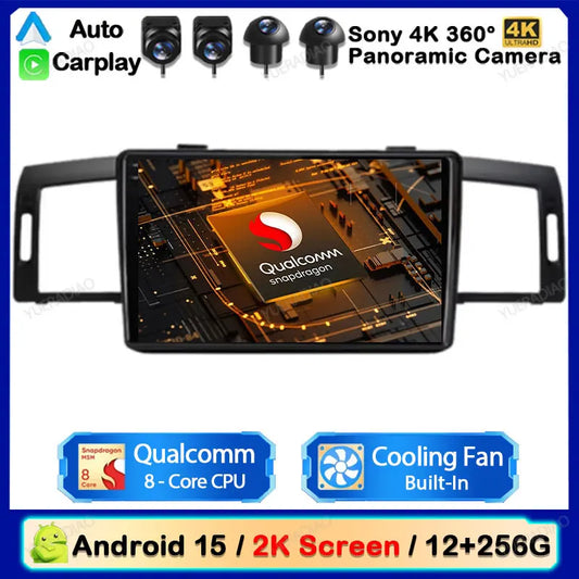 Android 15 Head Unit For Infiniti M35 2003 - 2010 Nissan Fuga 2005 - 2010 Car Radio Multimedia Video Player CarPlay Auto 4G WIFI