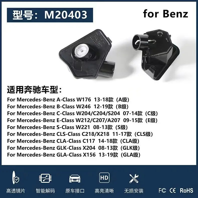 HD Projection Side Mirror Light Modification For Benz A B E S CLA CLS class W176 W204 W212 C207 A207 W221 W246 C218 C117 X204