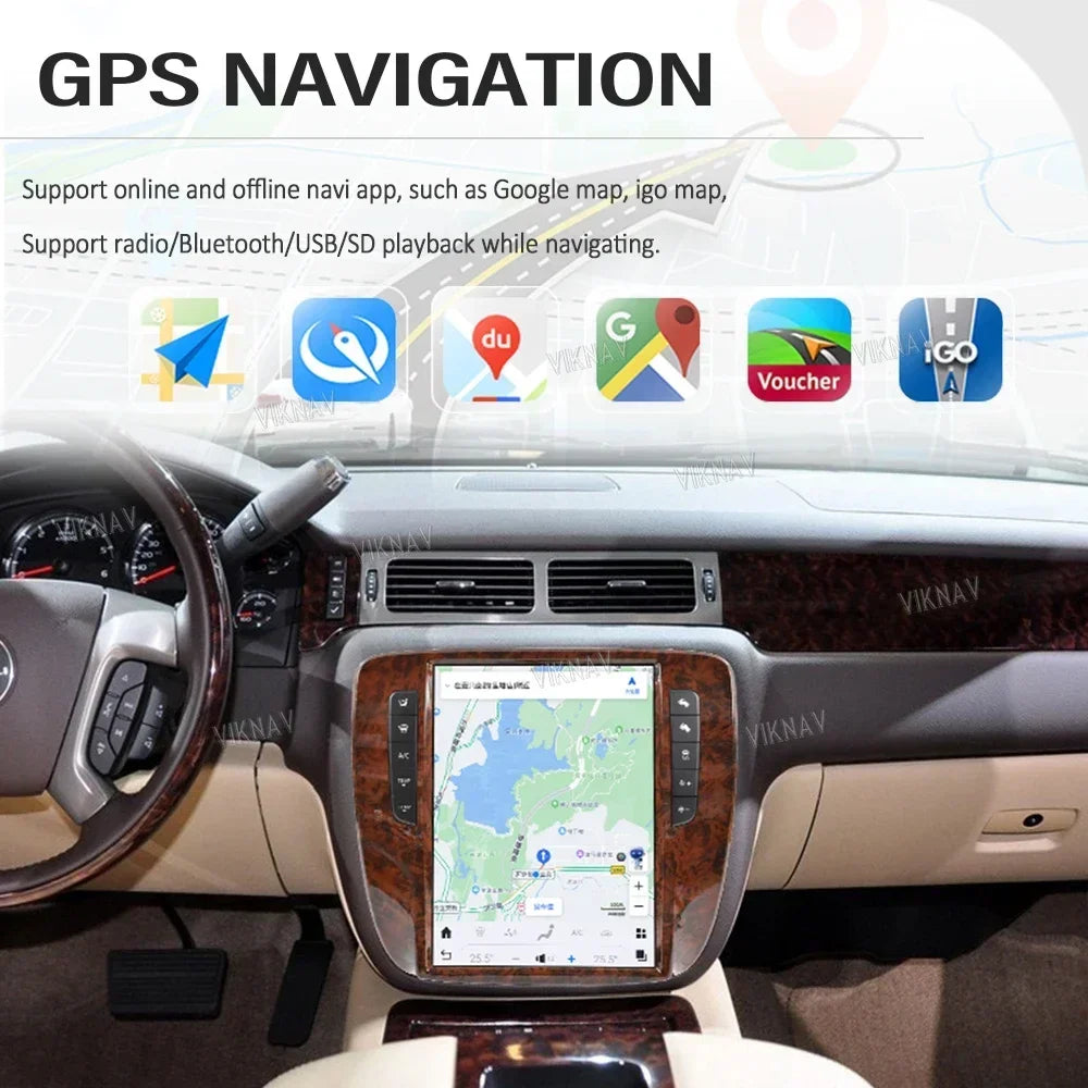 Android 12 Car Radio 13 Inch For GMC YUKON/Silverado Tahoe Suburban 2007-2014 GPS Navigation Carplay Multimedia Player Head Unit