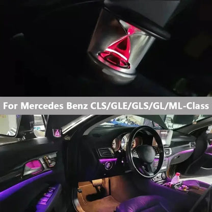 For Benz CLS-Class 2012-2017 12 Colors LED A-pillar Hourglass Tweeter W218 Ambient Light Upgrade Funnel Treble Atmosphere Lamp