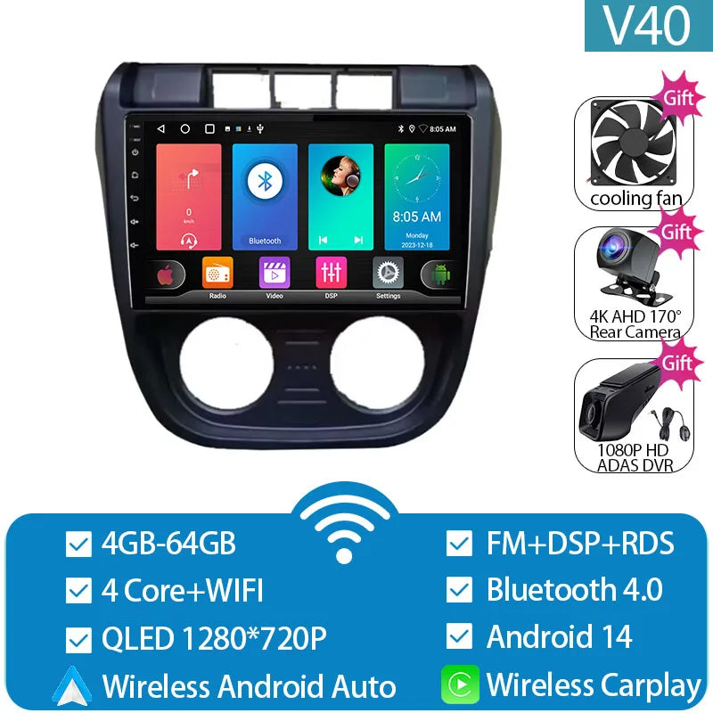 Android 14 Stereo Car Radio For VOLKSWAGEN Crossfox 2003-2009 Multimedia Video Player 4G GPS Android Auto CarPlay DSP No 2 Din