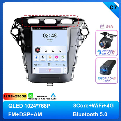 9.7 inch Android 14 Car Radio For Ford Mondeo MK4 2011 - 2013 Navigation Autoradio Multimedia Player DVD GPS Stereo WIFI 4G DVD