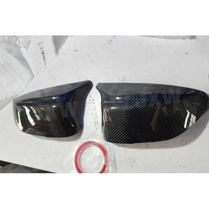 Carbon Fiber Material Car Accessorise Rearview Mirror Covers Caps For Infiniti Q50 2014-2020 Replacement Style