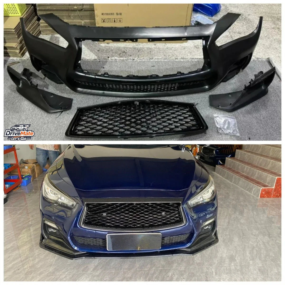 DriveMate Atuo Body Hot Sale Front Bumper  Front Bumper Car for Infiniti Q50 2018-2024