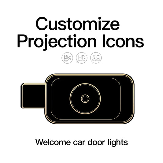 Car Club Door Light Customization Projection Icon Door Welcome Light Design Company Hotel Vehicle Modification HD lamp Glass