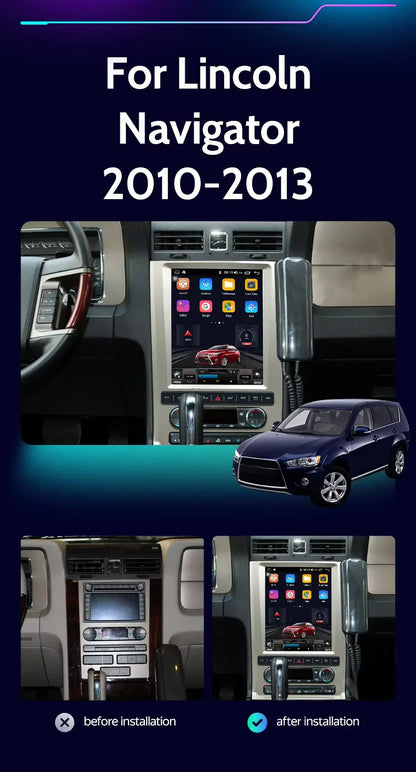 For Lincoln Navigator 2010 2011-2013 Car Video Radio Android 13 Radio DVD Player Audio Multimedia GPS HD Touch Screen Radio DSP